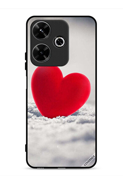 Covernex غطاء حماية لهاتف شاومي ريدمي 13 4G بتصميم قلب أحمر جميل