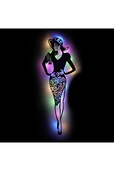 Genel Markalar Led Işıklı Kişiselleştirilebilir Kadın Temalı Tablo Almira Dek...