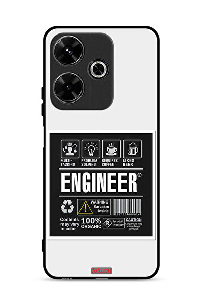 Tolwak غطاء حماية لهاتف شاومي ريدمي 13 4G، ملصق مهندس