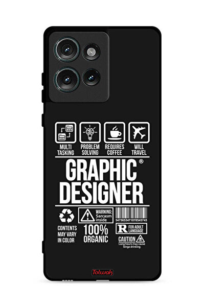 Tolwak غطاء حماية لهاتف موتورولا إيدج 50، ملصق مصمم جرافيكي