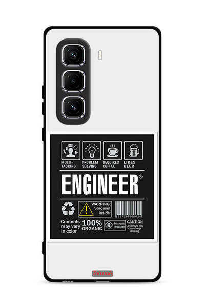 Tolwak غطاء حماية لهاتف Infinix Hot 50 Pro 4G بملصق مهندس