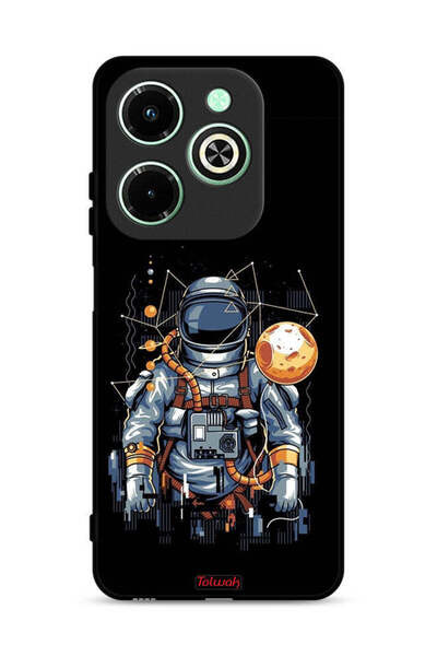 Tolwak غطاء حماية لهاتف Infinix Hot 40i 4G، رسم رائد فضاء تجريدي