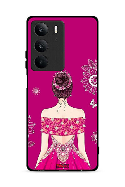 Tolwak غطاء حماية لهاتف Realme C75 4G برسومات فتاة وزهور