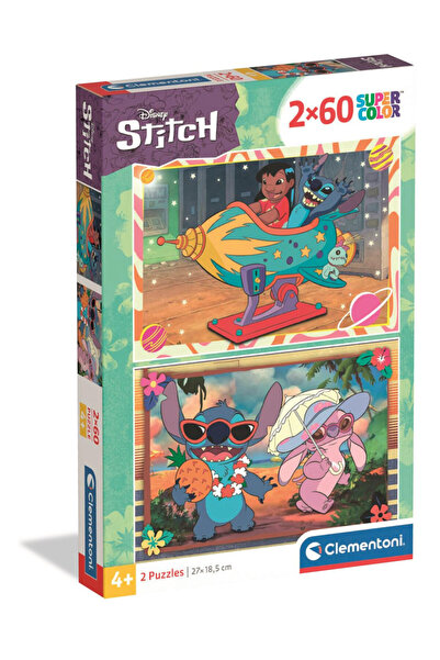 Stitch Disney Lilo și Galactic Vacation Puzzle Clementoni de 2x60 piese