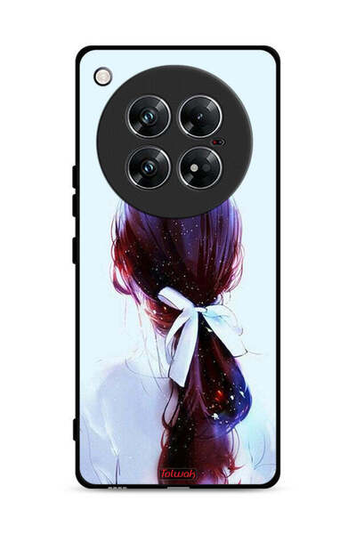 Tolwak غطاء حماية لهاتف Infinix Zero 40 بتصميم ربطة شعر مع رباط شعر وفن فتاة