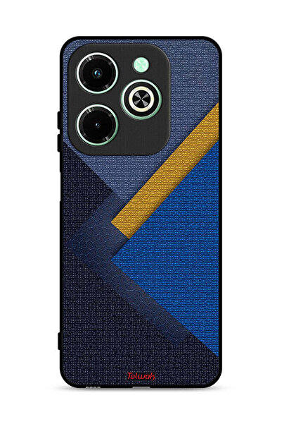 Tolwak غطاء حماية لهاتف Infinix Hot 40i 4G بنقشة مثلثات جلدية