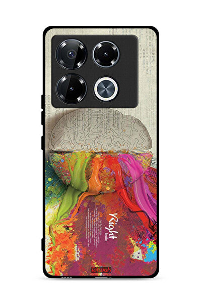Tolwak غطاء حماية لهاتف Infinix Note 40 Pro 5G، رسم تجريدي لعلم الدماغ