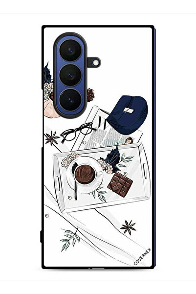 Covernex غطاء حماية لهاتف Samsung Galaxy Z Fold7 بتصميم فن القهوة والشوكولاتة