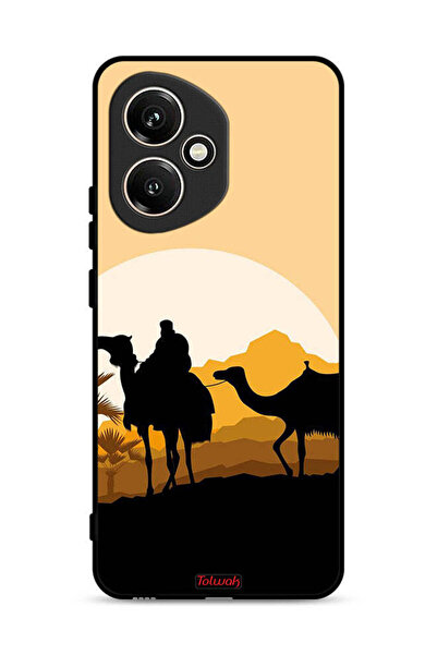 Tolwak غطاء حماية لهاتف Honor 400 برسومات جمال في الصحراء