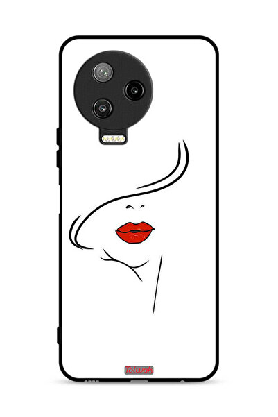 Tolwak غطاء حماية لهاتف Infinix Note 12 Pro 4G برسومات وجه فتاة