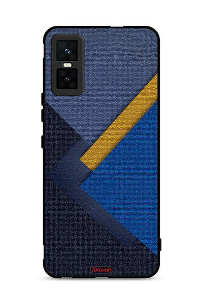 Tolwak غطاء حماية لهاتف Infinix GT 30 Pro بنقشة مثلثات جلدية