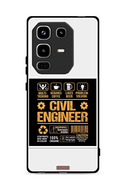 Tolwak غطاء حماية لهاتف Infinix Note 50 Pro 4G، ملصق مهندس مدني