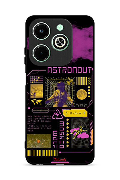 Tolwak غطاء حماية لهاتف Infinix Hot 40i 4G بملصق رائد فضاء