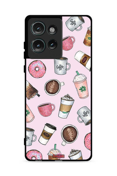 Tolwak غطاء حماية لهاتف موتورولا إيدج 50 برسومات محبي القهوة