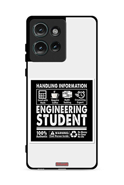 Tolwak غطاء حماية لهاتف موتورولا إيدج 50 - ملصق طالب هندسة