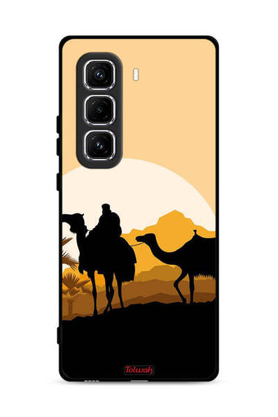 Tolwak غطاء حماية لهاتف Infinix Hot 50 Pro 4G برسومات جمال الصحراء