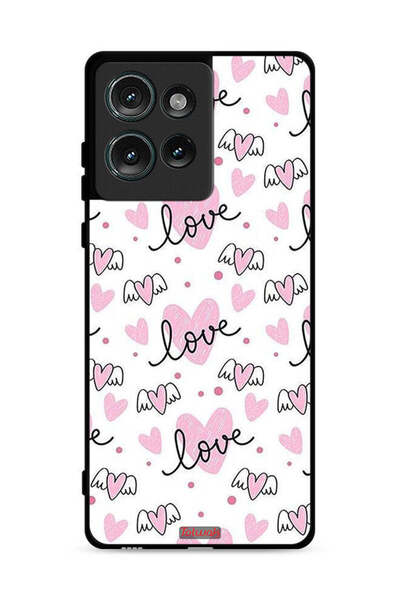 Tolwak غطاء حماية لهاتف موتورولا إيدج 50 بنمط فني بنقشة حب وقلب