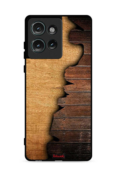 Tolwak غطاء حماية لهاتف موتورولا إيدج 50 بنمط خشبي عتيق