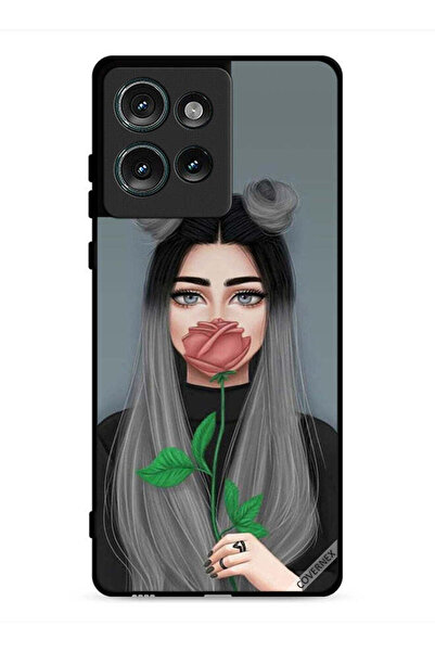 Covernex غطاء حماية لهاتف موتورولا إيدج 50 برسومات فتاة لطيفة