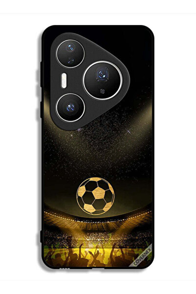 Covernex غطاء حماية لهاتف هواوي بيورا 80 برو، أسود، بخلفية فيلم كرة قدم كلاسيكية