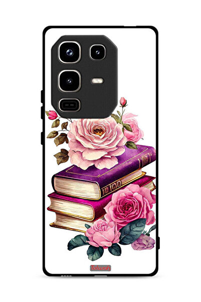Tolwak Infinix Note 50 Pro 4G Protective Case Cover Roses And Books
