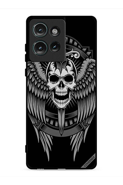 Covernex غطاء حماية لهاتف موتورولا إيدج 50 بتصميم جمجمة وأجنحة نسر