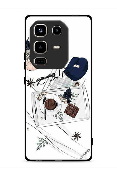 Covernex غطاء حماية لهاتف Infinix Note 50 Pro 4G بنقشة قهوة وشوكولاتة