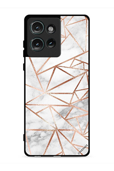 Covernex غطاء حماية لهاتف موتورولا إيدج 50 بنمط رخامي وورق جدران