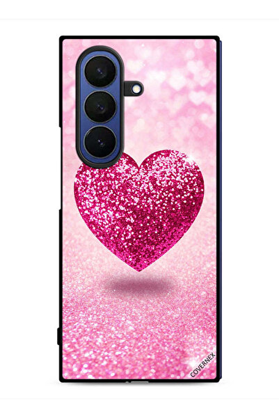 Covernex غطاء حماية لهاتف سامسونج جالاكسي زد فولد 7 براق على شكل قلب