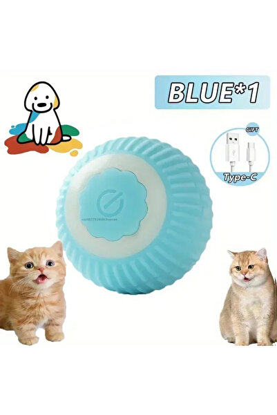 Choice 1 قطعة - لعبة كرة تفاعلية للقطط الزرقاء، كرة متدحرجة أوتوماتيكية، ذيل ...