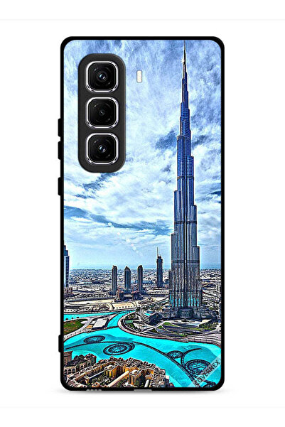 Covernex غطاء حماية لهاتف Infinix Hot 50 Pro 4G، برج خليفة، غيوم مؤثرة