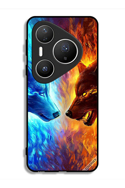 Covernex غطاء حماية هواوي بيورا 80 برو بتصميم ذئب الماء والنار