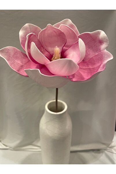 Ekol Çiçekçilik Yapay Tek Dal Manolya Kafa 15 cm Boy 45cm