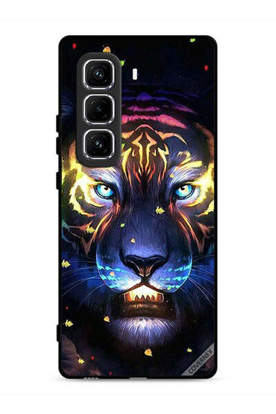 Covernex غطاء حماية لهاتف Infinix Hot 50 Pro 4G بمشبك فني على شكل أسد