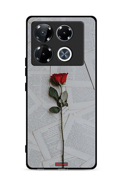 Tolwak غطاء حماية لجهاز Infinix Note 40 Pro 5G وردي على ورق