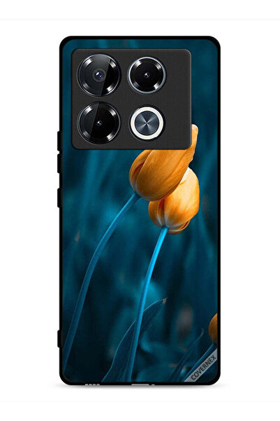 Covernex غطاء حماية لهاتف Infinix Note 40 Pro 5G بزهرتين لطيفتين