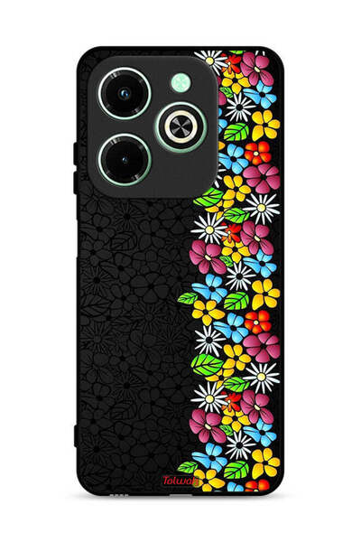 Tolwak غطاء حماية لهاتف Infinix Hot 40i 4G بنقشة زهور