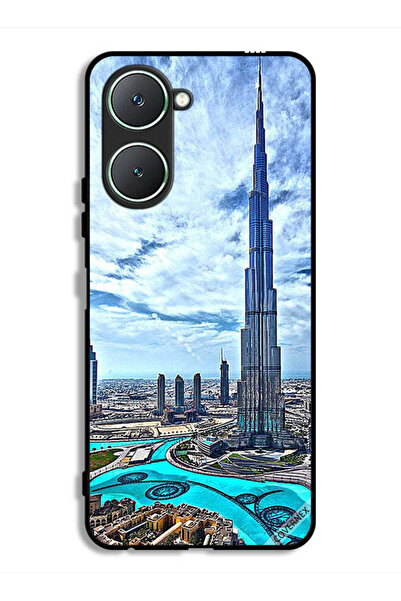 Covernex غطاء حماية لهاتف فيفو Y18i 4G، برج خليفة، غيوم مؤثرة