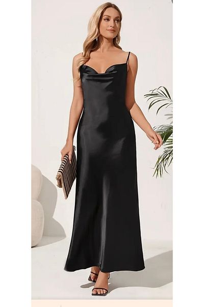 ümitteks iş ve okul kıyafetleri Satin Dress