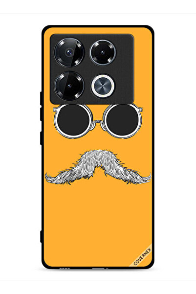 Covernex غطاء حماية لهاتف Infinix Note 40 Pro Plus 5G برسومات نظارات وشارب