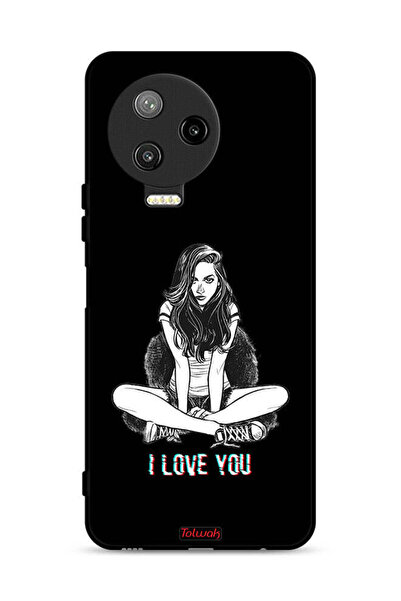 Tolwak غطاء حماية لهاتف Infinix Note 12 Pro 4G برسومات "أحبك"