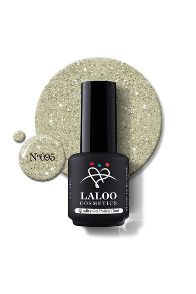 Laloo Cosmetics 095 Sclipici Champagne | Oja gel Laloo 15 ml