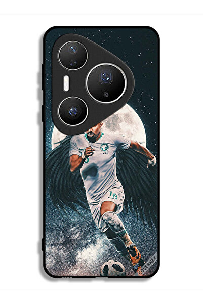 Covernex غطاء حماية لهاتف هواوي بيورا 80 برو، سالم الدوسري، يحمل كرة قدم