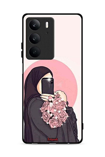 Tolwak غطاء حماية Realme C75 4G مع فن التقاط صور سيلفي أثناء حمل الزهور