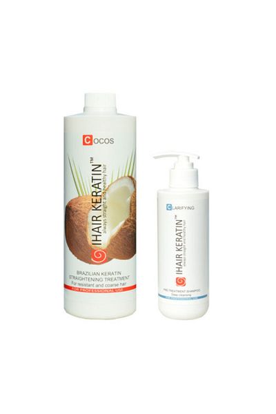Ihair Keratin Tratament keratina indreptare Cocos 1000ml + Sampon Clarifiant Ihair Keratin 250ml
