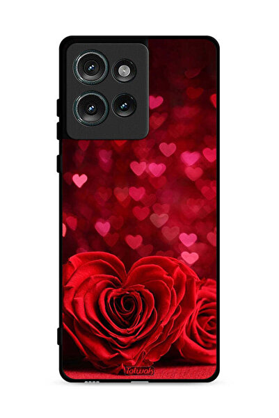 Tolwak غطاء حماية لهاتف موتورولا إيدج 50 بتصميم زهور على شكل قلب وفن تجريدي