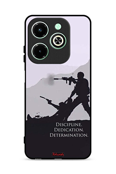 Tolwak غطاء حماية لهاتف Infinix Hot 40i 4G بتصميم "الانضباط والتفاني والتصميم"