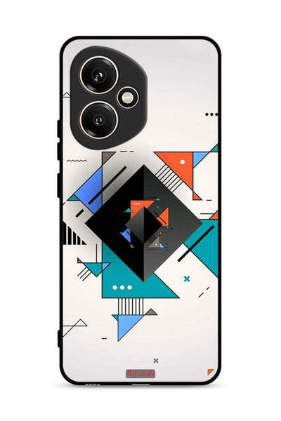 Tolwak غطاء حماية لهاتف Honor 400 بأشكال مربعة ومثلثة ونمط تجريدي