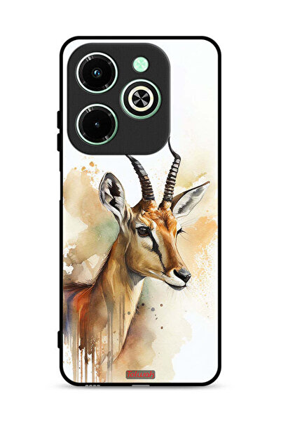 Tolwak غطاء حماية لهاتف Infinix Hot 40i 4G بطبعة غزال تجريدية