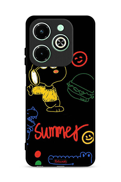 Tolwak غطاء حماية لهاتف Infinix Hot 40i 4G بملصق صيفي